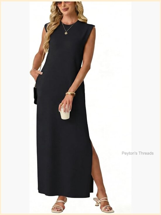Dresses & Skirts - Anti-Pilling Shift Sweater Maxi Dress with Pockets